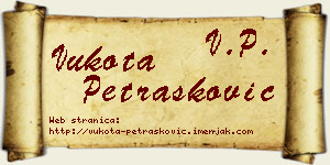 Vukota Petrašković vizit kartica